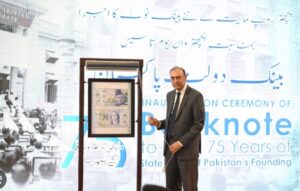 Governor SBP unveils Rs.75 commemorative banknote to mark 75 SBP years