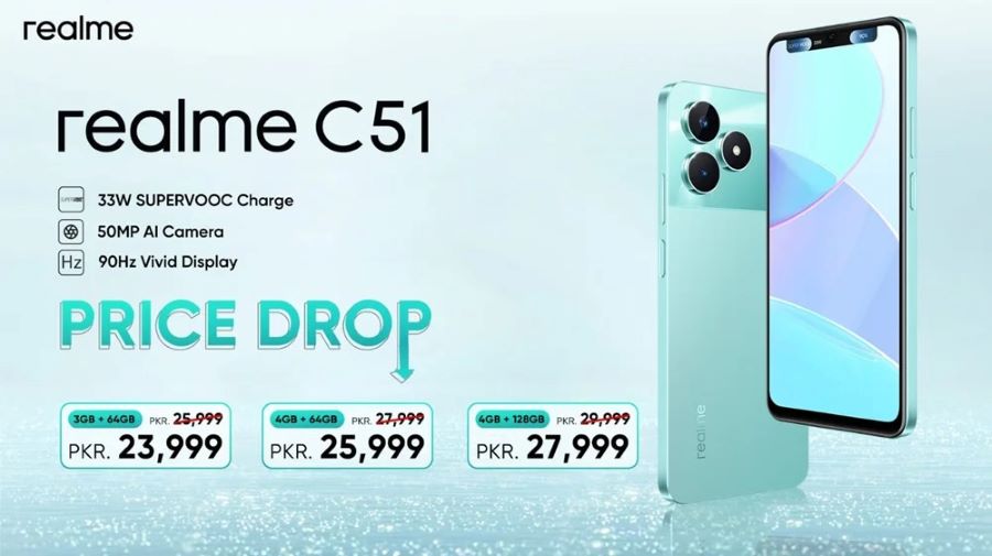realme announces price reduction on C51 variants in Pakistan
