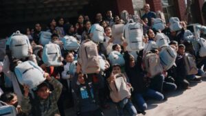 Emirates supports early education with a donation of 107 ‘Aircrafted KIDS by Emirates’ special edition bags in Lahore