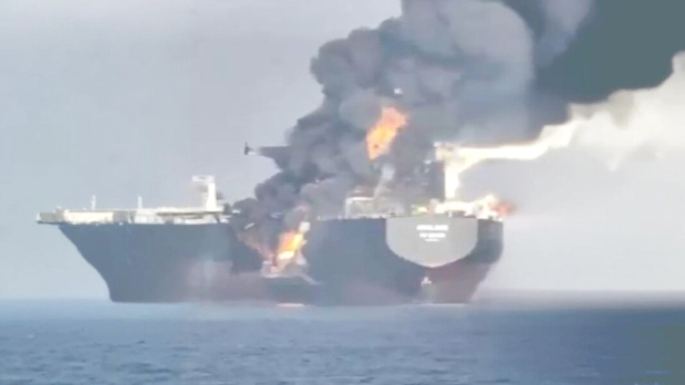 Strait of Hormuz in Flames! Tankers Burn Following Devastating Crash
