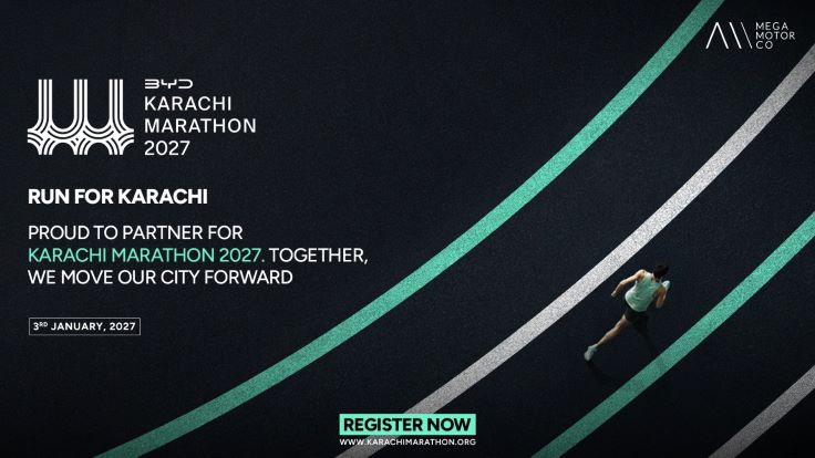 Mega Motor Renews Partnership for BYD Karachi Marathon 2027, Announces ‘She Runs’ to Train Women Athletes